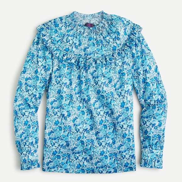 J. Crew Tops - J.Crew x Liberty Fabrics Floral‎ Popover Blouse | Size M | EUC